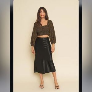 ▫️NWT Whimsy + Row Diana Skirt Sz XS BLACK